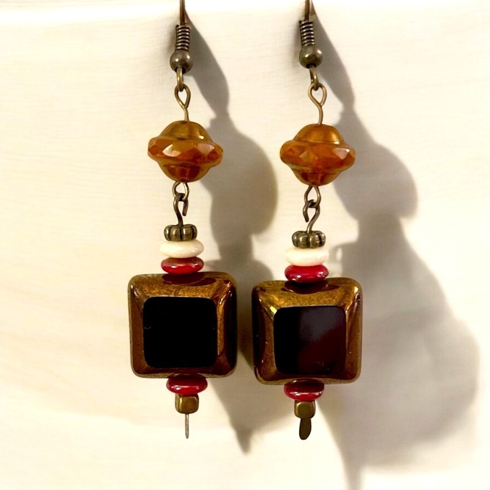 Czech Glass Beaded Earrings